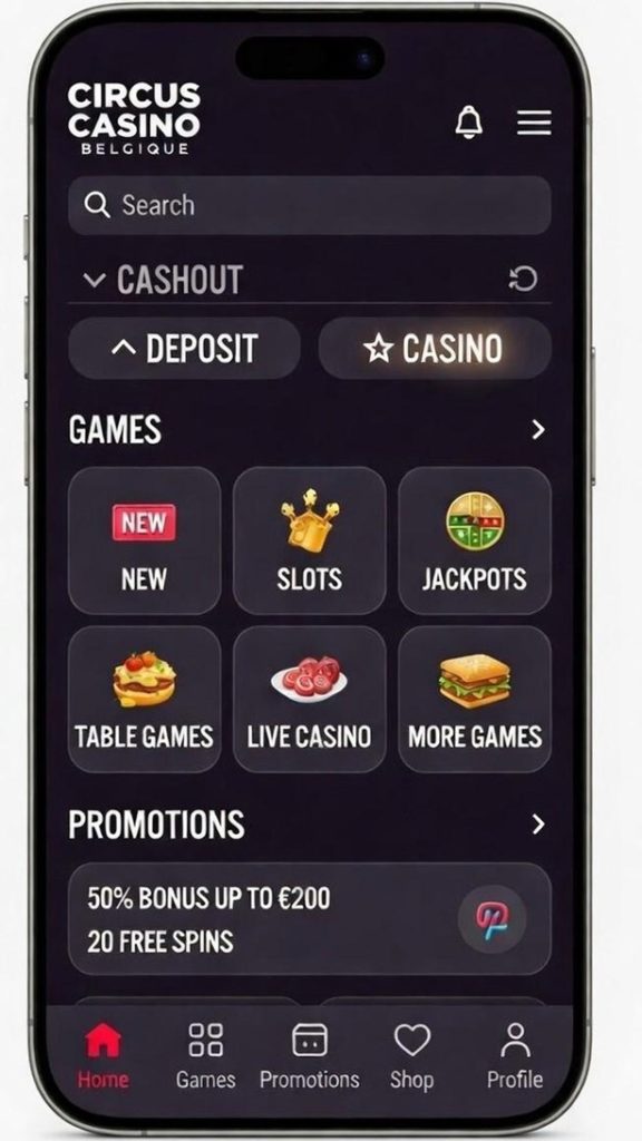 Circus casino en ligne Belgique